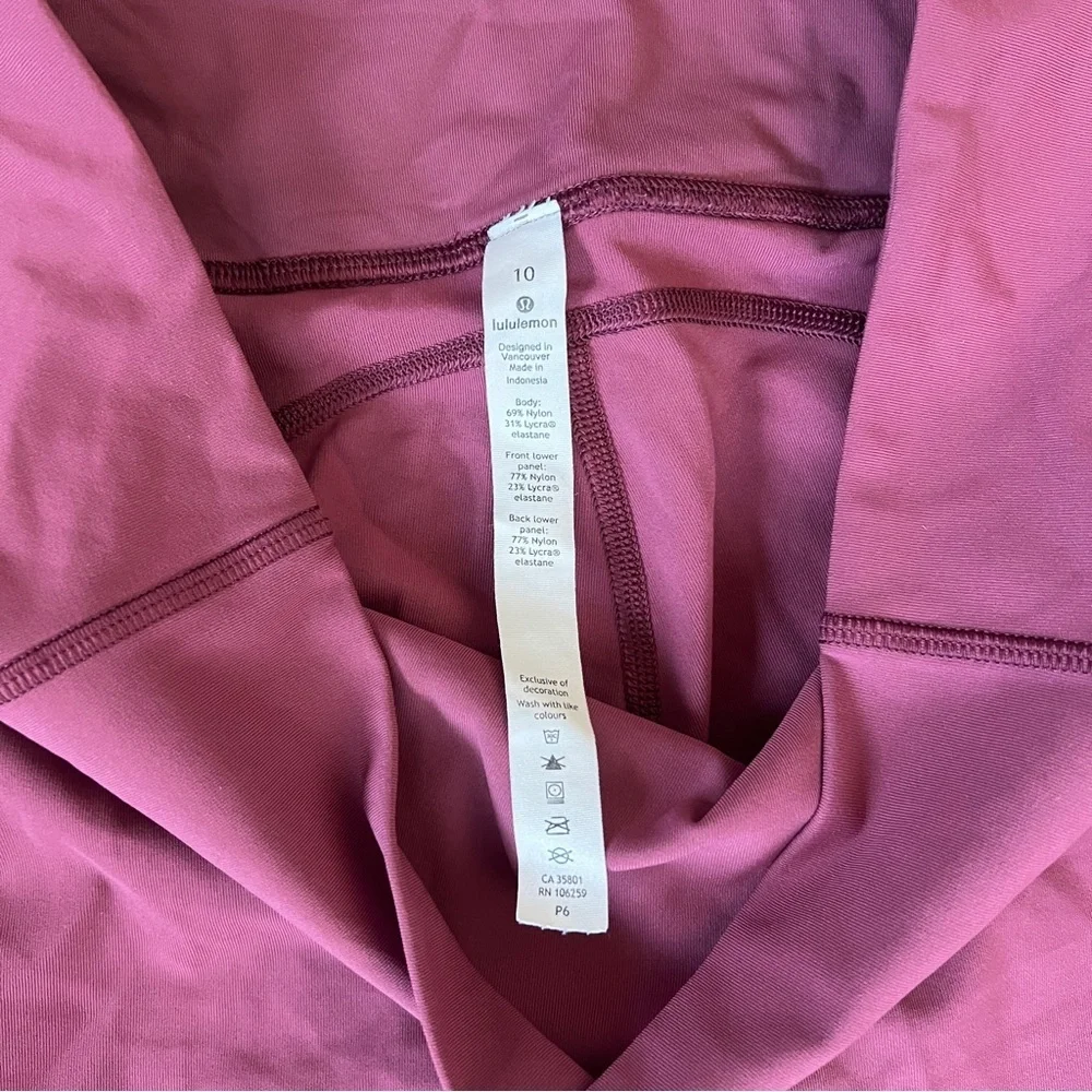 Lululemon All the Right Places Crop Legging in “Misty Merlot”